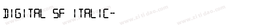 Digital SF Italic字体转换
